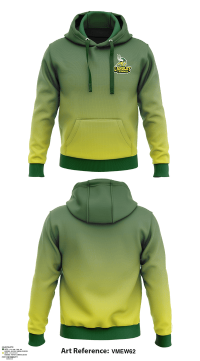 Langley High School Tennis 91712694 Hoodie - 1