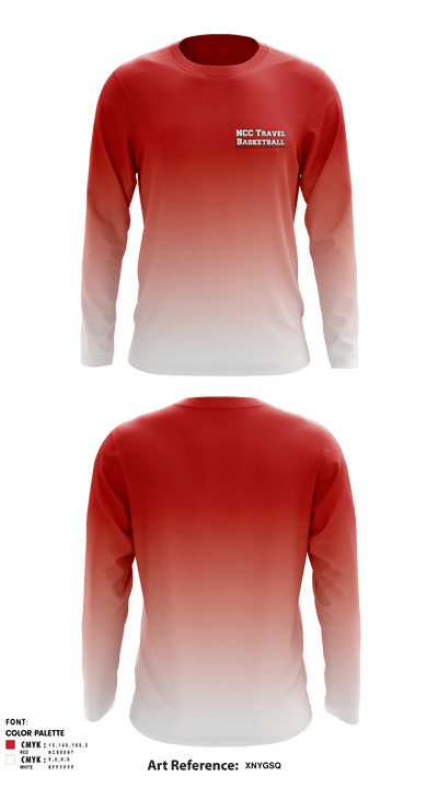 NCC Travel Basketball 71979699 Long Sleeve Shooting Shirt - 1