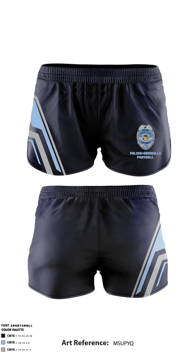 Police-Sandhills Football 67415575 Women's Shorts - 2
