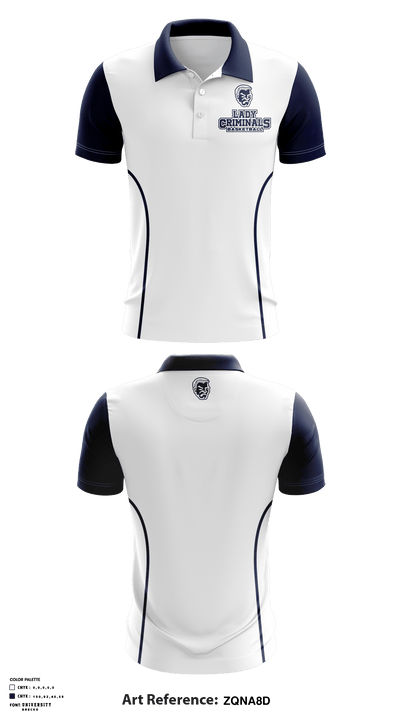 Yuma High School Basketball 97290684 Short Sleeve Performance Polo - 14