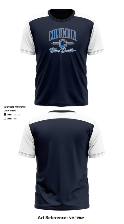 Columbia High School Cross Country 93357336 Short Sleeve Performance Shirt - 1