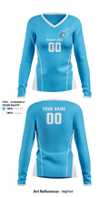 Highest Level Volleyball 19343753 Women's Long Sleeve V-neck Shirt - 1