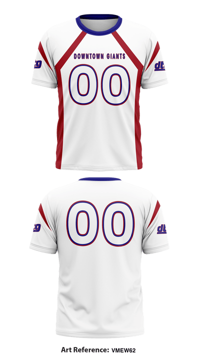 Downtown Giants Youth Football 68980247 Short Sleeve Performance Shirt - 5