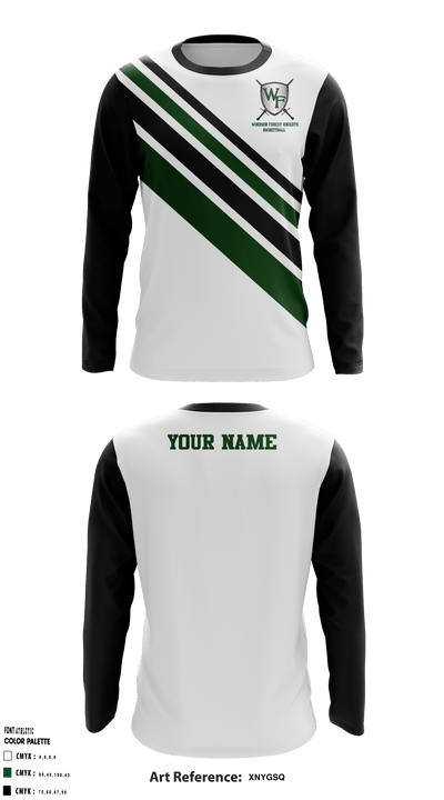 Windsor Forest High School Basketball 24228459 Long Sleeve Shooting Shirt - 1