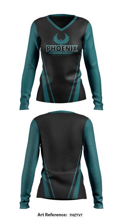 New Augusta Public Academy North Middle School 1913835 Women's Long Sleeve V-neck Shirt - 1