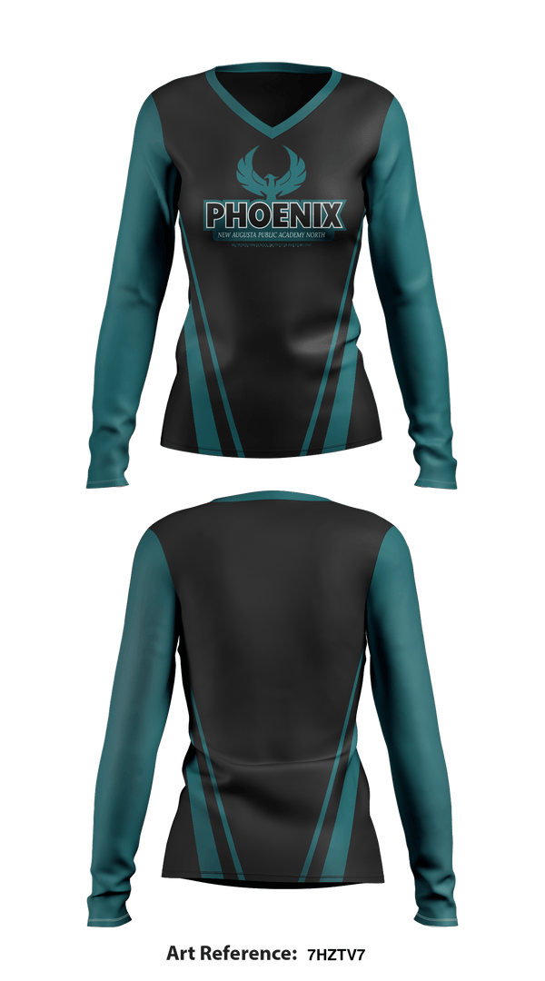 New Augusta Public Academy North Middle School 1913835 Women's Long Sleeve V-neck Shirt - 1