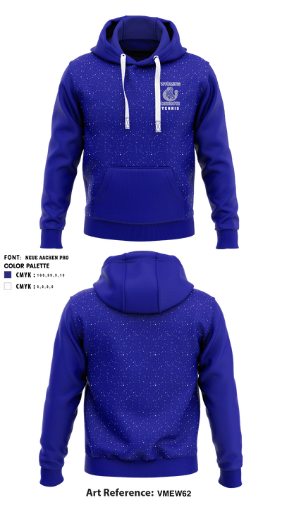 Wyoming High School Tennis 90911536 Hoodie - 1