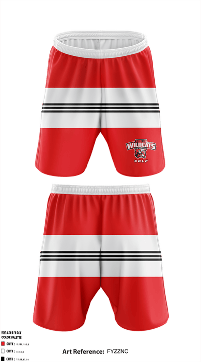 Kenton High School Golf 4420840 Athletic Shorts With Pockets - 1