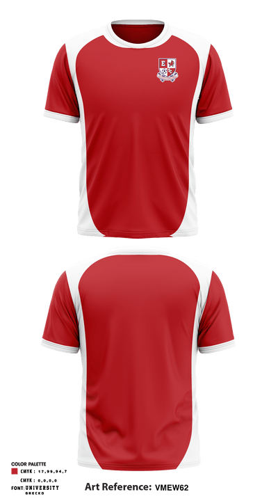 Earlham Soccer Club 98253358 Short Sleeve Performance Shirt - 1