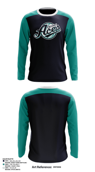 Long Sleeve Performance Shirt, Oconee Aces, Softball, Teamtime, Team time, sublimation, custom sports apparel, team uniforms, spirit wear, spiritwear, sports uniforms, custom shirts, team store, custom team store, fundraiser sports, apparel fundraiser