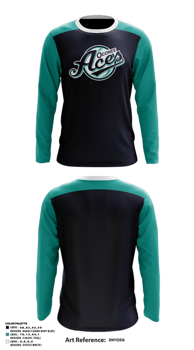 Oconee Aces 39035175 Long Sleeve Performance Shirt - 1