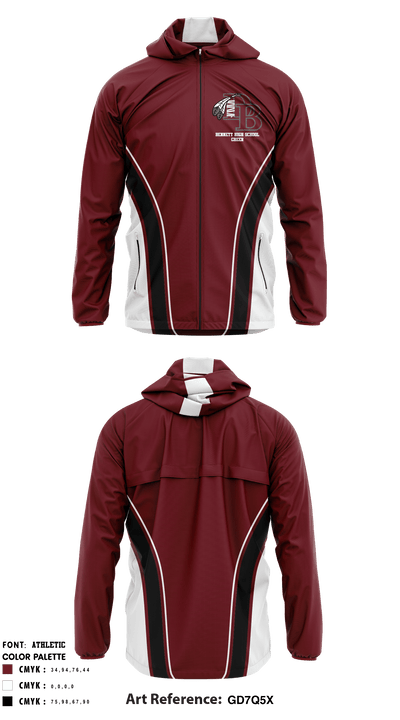 Bennett High School cheer 23557518 Windbreaker - 1