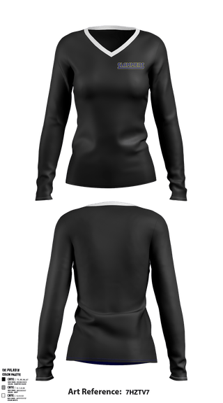 Women's Long Sleeve Vneck Shirt, Slammers FP, Softball, Teamtime, Team time, sublimation, custom sports apparel, team uniforms, spirit wear, spiritwear, sports uniforms, custom shirts, team store, custom team store, fundraiser sports, apparel fundraiser