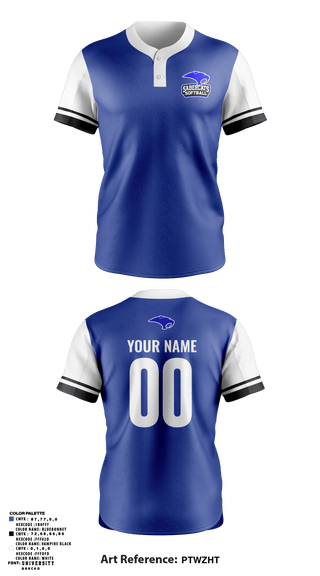 Two Button Softball Jersey, Sabercats, Softball, Teamtime, Team time, sublimation, custom sports apparel, team uniforms, spirit wear, spiritwear, sports uniforms, custom shirts, team store, custom team store, fundraiser sports, apparel fundraiser