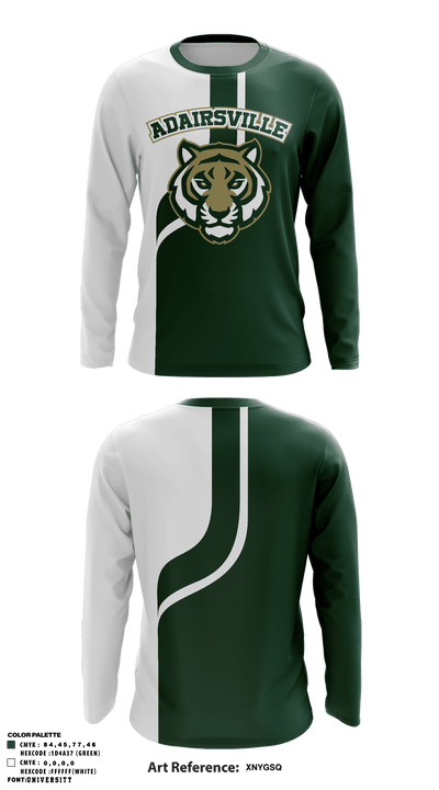 Adairsville High School Track 94734247 Long Sleeve Performance Shirt - 1