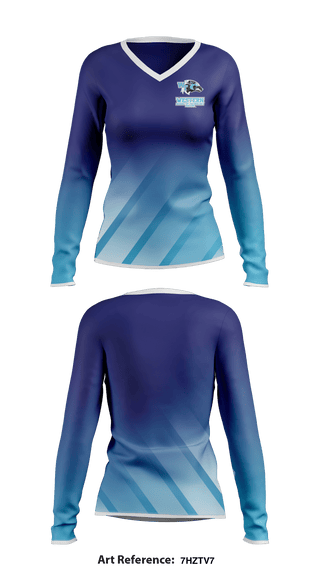 Women's Long Sleeve Vneck Shirt, Western School of Technology Soccer, Men's Soccer, Teamtime, Team time, sublimation, custom sports apparel, team uniforms, spirit wear, spiritwear, sports uniforms, custom shirts, team store, custom team store, fundraiser sports, apparel fundraiser