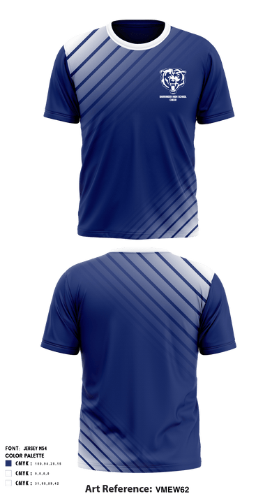 Barringer High School Cheer 59668460 Short Sleeve Performance Shirt - 1