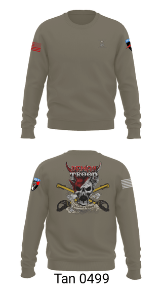 Crew Neck Sweatshirt, , Army, Teamtime, Team time, sublimation, custom sports apparel, team uniforms, spirit wear, spiritwear, sports uniforms, custom shirts, team store, custom team store, fundraiser sports, apparel fundraiser