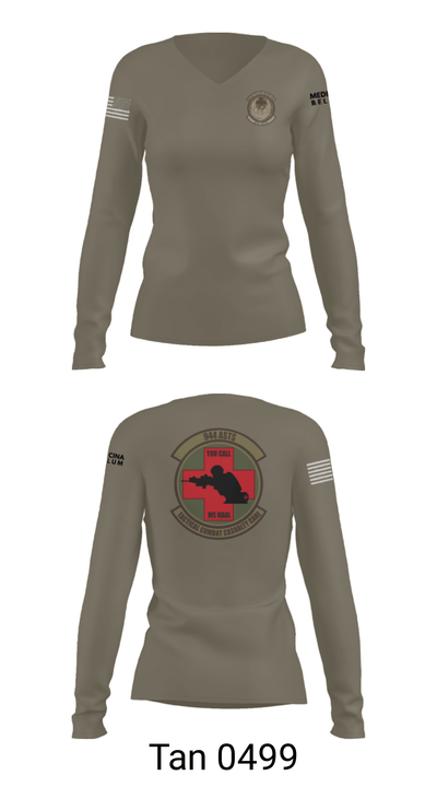 944 ASTS TCCC 40011689 Women's Long Sleeve V-neck Shirt - 44