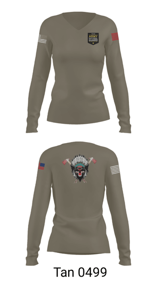 Women's Long Sleeve Vneck Shirt, , Army, Teamtime, Team time, sublimation, custom sports apparel, team uniforms, spirit wear, spiritwear, sports uniforms, custom shirts, team store, custom team store, fundraiser sports, apparel fundraiser