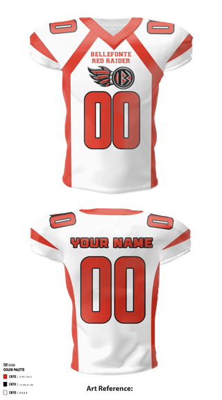 Football Jersey, Bellefonte Youth Football And Cheerleading, Football, Teamtime, Team time, sublimation, custom sports apparel, team uniforms, spirit wear, spiritwear, sports uniforms, custom shirts, team store, custom team store, fundraiser sports, apparel fundraiser