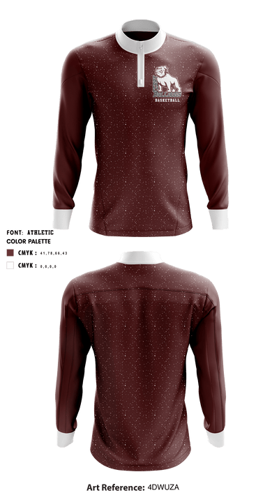 Terry High School Basketball 10817716 Quarter Zip Jacket - 1