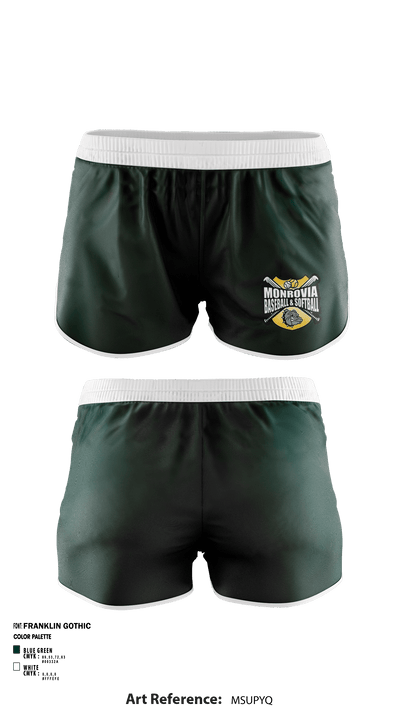 Monrovia Youth Organized Baseball and Softball 86858089 Women's Shorts - 1