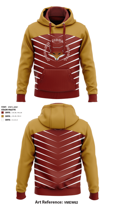 Johnakin Middle School football 63473256 Hoodie - 1