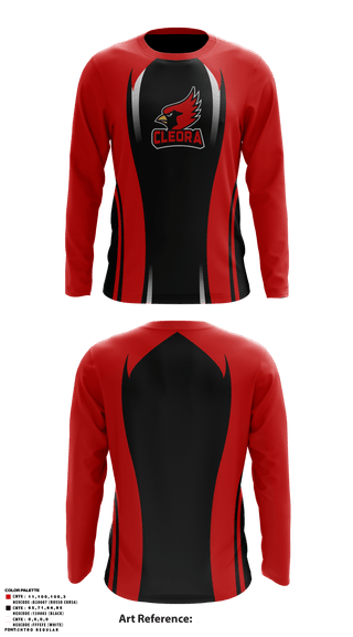 Long Sleeve Performance Shirt, Cleora Middle School, Spirit Store, Teamtime, Team time, sublimation, custom sports apparel, team uniforms, spirit wear, spiritwear, sports uniforms, custom shirts, team store, custom team store, fundraiser sports, apparel fundraiser