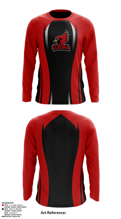 Cleora Middle School 66859450 Long Sleeve Performance Shirt - 1