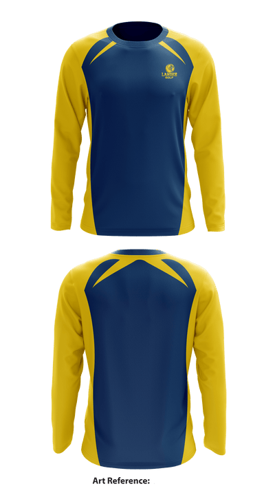 Lander University Golf 32348793 Long Sleeve Performance Shirt - 1