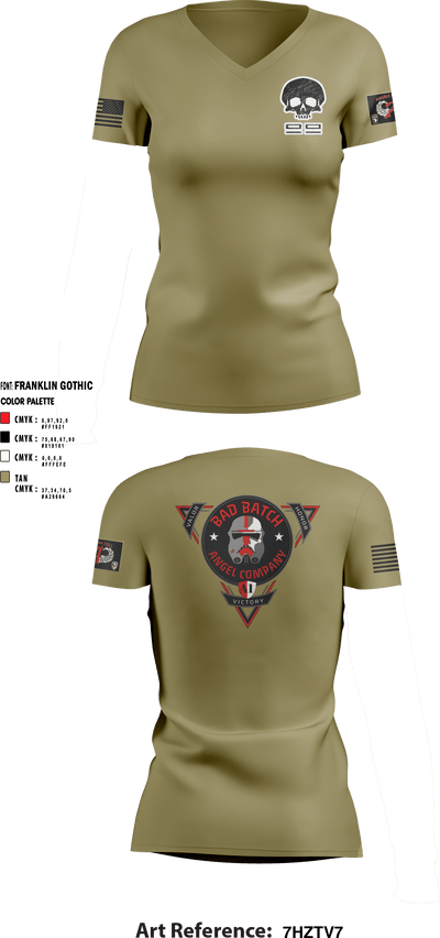 The Bad Batch 23542466 Women's Short Sleeve V-neck Shirt - 8