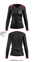 Saucon Valley Soccer 93369327 Women's Long Sleeve V-neck Shirt - 1