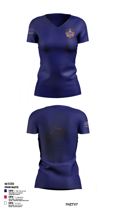 Station 10 68333020 Women's Short Sleeve V-neck Shirt - 1