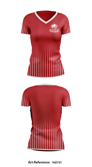Women's Short Sleeve Vneck Shirt, Crosby High School Golf, Golf, Teamtime, Team time, sublimation, custom sports apparel, team uniforms, spirit wear, spiritwear, sports uniforms, custom shirts, team store, custom team store, fundraiser sports, apparel fundraiser