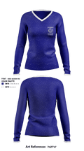 Wyoming High School Tennis 90911536 Women's Long Sleeve V-neck Shirt - 1