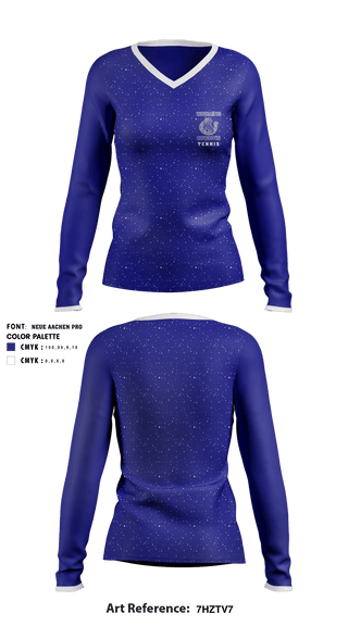 Women's Long Sleeve Vneck Shirt, Wyoming High School Tennis, Tennis, Teamtime, Team time, sublimation, custom sports apparel, team uniforms, spirit wear, spiritwear, sports uniforms, custom shirts, team store, custom team store, fundraiser sports, apparel fundraiser