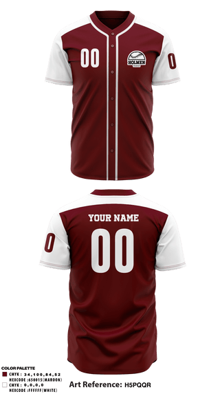 Two Button Baseball Jersey, Holmen Youth Baseball Parents Association, Baseball, Teamtime, Team time, sublimation, custom sports apparel, team uniforms, spirit wear, spiritwear, sports uniforms, custom shirts, team store, custom team store, fundraiser sports, apparel fundraiser