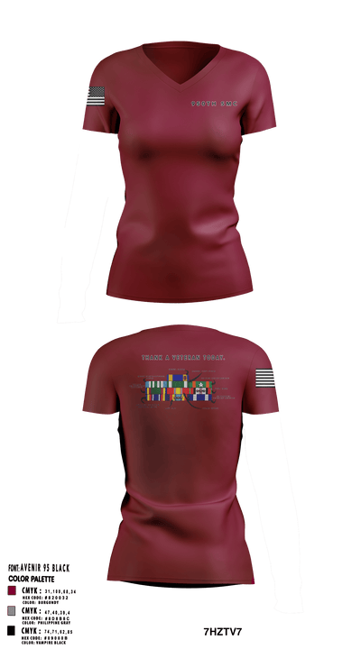 950th SMC 2077241 Women's Short Sleeve V-neck Shirt - 1