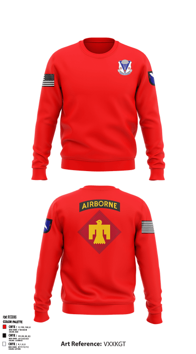 2-134 airborne 60941653 Crew Neck Sweatshirt - 1