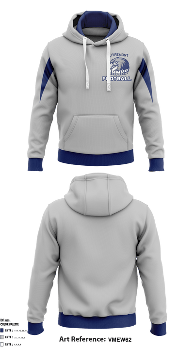 Clairemont Hawks Youth Football & Cheer 16851027 Hoodie - 1