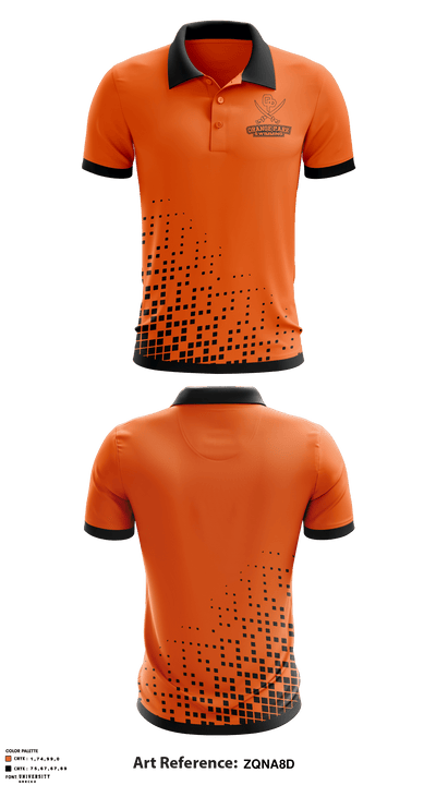 Orange Park High School Swimming 56193581 Short Sleeve Performance Polo - 1