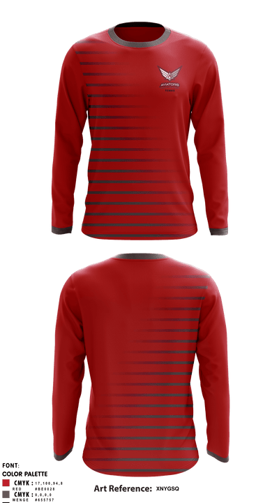 Cedar Valley High School 89885314 Long Sleeve Performance Shirt - 1