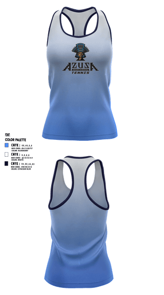 Tank Top, Azusa High School Tennis, Tennis, Teamtime, Team time, sublimation, custom sports apparel, team uniforms, spirit wear, spiritwear, sports uniforms, custom shirts, team store, custom team store, fundraiser sports, apparel fundraiser