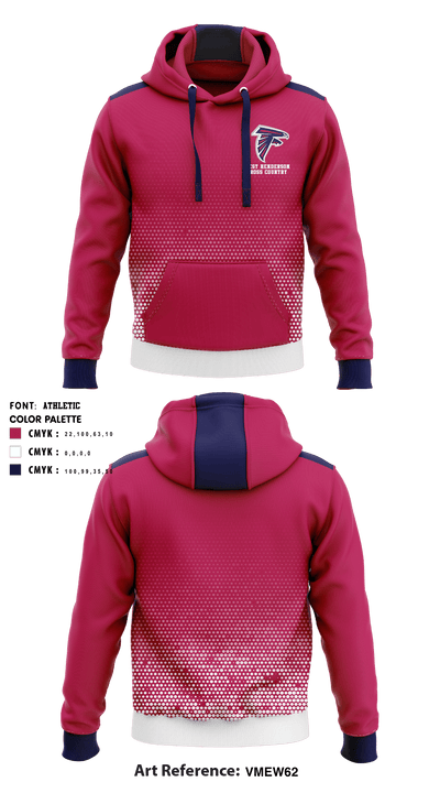 West Henderson High School Cross Country 75595537 Hoodie - 1