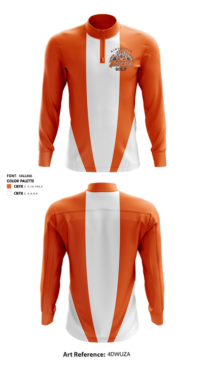 Ridgefield High School Golf 51090184 Quarter Zip Jacket - 1