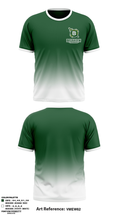 Belhaven University Tennis 61157209 Short Sleeve Performance Shirt - 1