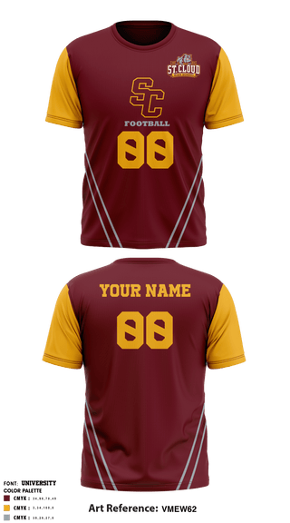 Short Sleeve Performance Shirt, Saint Cloud High School Football, Football, Teamtime, Team time, sublimation, custom sports apparel, team uniforms, spirit wear, spiritwear, sports uniforms, custom shirts, team store, custom team store, fundraiser sports, apparel fundraiser