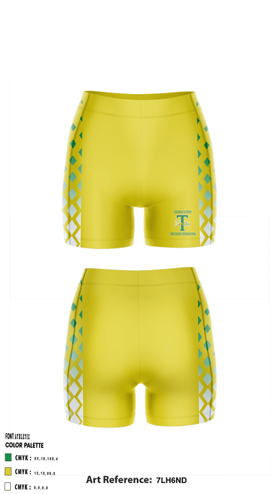 Robert A Taft Information Technology High School Volleyball 73542738 Women's Compression Shorts - 2