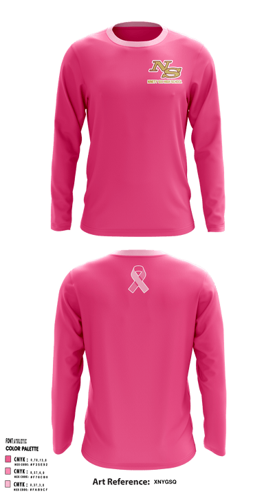Ninety Six high school track and field 9377994 Long Sleeve Performance Shirt - 1